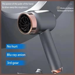 Hair Dryer Charging Portable USB Rechargeable Hairdryer High-Power Home Quick-Dry Hair Salon Travel Blow Dryer