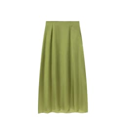 Women's Simulated Silk Satin Half Skirt Casual European American Style Wrap Buttocks Skirt for Cross-Border Fashion