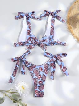 2026 Sexy Folds Bikini Set Print Micro Bikinis Women Swimsuit Female Triangle Swimwear Beach Wear Bathing Suit