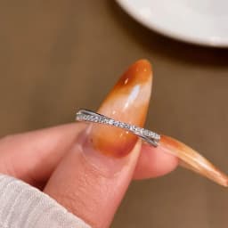 925 Sterling Silver Fashion Double-line Intersection Ring For Women Party Engagement Daily Wear High Quality Fine Jewelry