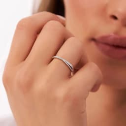 925 Sterling Silver Fashion Double-line Intersection Ring For Women Party Engagement Daily Wear High Quality Fine Jewelry