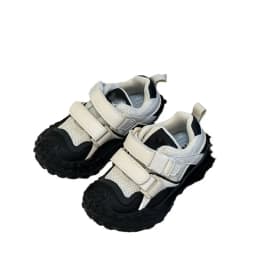 Kids Chunky Sneakers 2026 New Winter Cotton Velcro Shoes with Spiked Lug Sole Anti Slip Tire Bottom Street Style for Boys Girls​