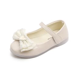 2026 Water Diamond Love Bow Cute and Sweet Kid's Shoes Fashionable Versatile Comfortable Single Shoes Simple Children's Shoes