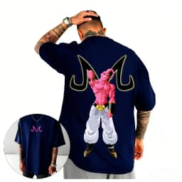 2026 New Dragon Ball Vintage Majin Buu Printed Short Sleeve T-shirt Men's and Women's T-shirt Men's Tops Sports T-shirt Harajuku