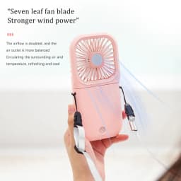 Handheld Small Fan, Outdoor Mini Folding Fan, USB Charging Portable Neck Hanging Fan, Desktop Stand Small Fan