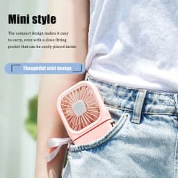 Handheld Small Fan, Outdoor Mini Folding Fan, USB Charging Portable Neck Hanging Fan, Desktop Stand Small Fan