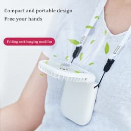 Handheld Small Fan, Outdoor Mini Folding Fan, USB Charging Portable Neck Hanging Fan, Desktop Stand Small Fan