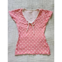 Summer Sweet Retro Polka Dot T-shirts American Subculture Bow Design Short-sleeve Tees Women's Street Hottie Kawaii Chic Tops