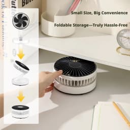2026 New Desktop Fan USB Charging Model, Long Endurance Foldable Mini Retractable Fan, Dormitory Portable Desktop Electric Fan
