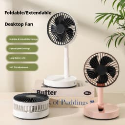 2026 New Desktop Fan USB Charging Model, Long Endurance Foldable Mini Retractable Fan, Dormitory Portable Desktop Electric Fan