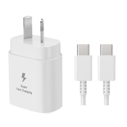 AU Plug Samsung S23 S24 FE S25 Ultra 25W Super Fast Charger Usb Type C Cord For Galaxy Note 20 A52 A72 A25 A15 A17 Power Adapter