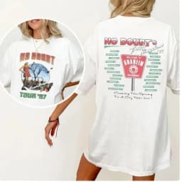 No Doubt 1997 "Kingdom of Tragedy" Tour T-shirt retro rock band T-shirt pure cotton couple's style all-season streetwear shirt