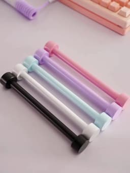 NNBILI Cable Protection Rod Coiled Keyboard Cable Counterweight Rod Coiled Rod Cable Storage Manager 18cm All Metal