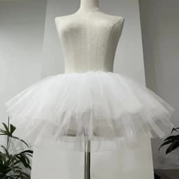 New Puffy Lolita Underskirt 4 Layers White Black Tutu Dress Cosplay Costume Ballgown Petticoats Women