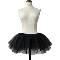New Puffy Lolita Underskirt 4 Layers White Black Tutu Dress Cosplay Costume Ballgown Petticoats Women