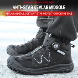 Mid-Top Rubber-Soled Safety Shoes for Men and Women, Work Shoes, Protective Shoes, Anti-Smashing, Anti-Puncture