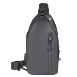 Men Anti Theft Sling Bag Waterproof Chest Bag Crossbody Shoulder Backpack USB Headphone Hole Travel Daypack