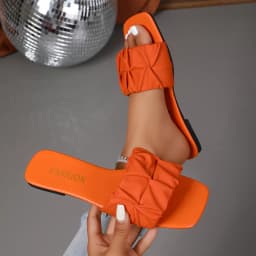 2026 New Women'S Summer Sandals, Women'S Casual And Fashionable One-Piece Sandals, Women'S Outdoor Casual Pleated Slippers