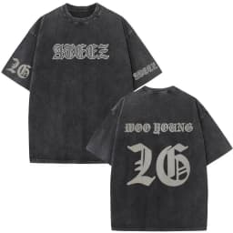 Korean Kpop ATEEZ Mingi 2026 World Tour in Your Fantasy Vintage Washed T-shirts Men Women Clothing Fashion Cotton Casual T-shirt