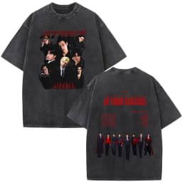 Korean Kpop ATEEZ Mingi 2026 World Tour in Your Fantasy Vintage Washed T-shirts Men Women Clothing Fashion Cotton Casual T-shirt