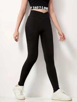 Girls 2-Piece "Love" Active Set – Black Sleeveless Crop Top & High Waist Leggings Set for Kids