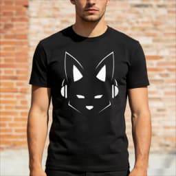Furry Edm T-Shirt Simple Design Fox Printed Tshirt Fluffy Lover Shirt Furry Fans Gift Tee Men Unisex Daily Life Casual Tops