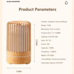 150ML Bird Cage Air Humidifier Oil Aromatherapy Diffuser Ultrasonic USB Humidifier Essential Oil Diffuser With Colorful Lights