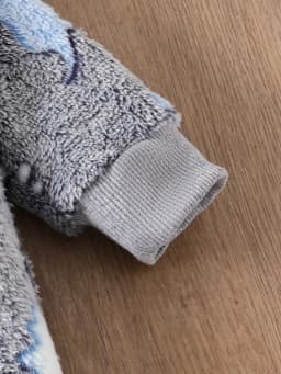 Cute and Warm Casual Fuzzy Dinosaur Printed Onesie for Baby Boys