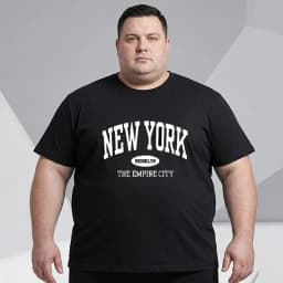 Plus Size Summer T-shirt Men Black Printed Tees 110-180kg 5XL 6XL 7XL Cotton Oversized Tops Big Size Men Clothing 플러스 크기 티셔츠