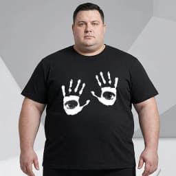 Plus Size Summer T-shirt Men Black Printed Tees 110-180kg 5XL 6XL 7XL Cotton Oversized Tops Big Size Men Clothing 플러스 크기 티셔츠