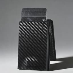 New RFID Men Card Wallets High Quality Carbon Fiber Magnetic Card Bag Photo Holder Male Pop-up Card Clips