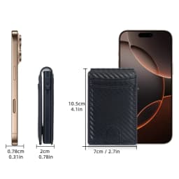 New RFID Men Card Wallets High Quality Carbon Fiber Magnetic Card Bag Photo Holder Male Pop-up Card Clips