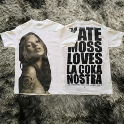 Kate Moss Pattern Printed Cotton Short Sleeve T-shirt Casual Fashion T-shirt Men Women Harajuku Retro T-shirts Unisex Y2k Tops