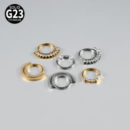 1PC Pure Titanium G23 Septum Ring Nose Clip CZ Earrings Hoop 16G Conch Ear Cartilage Tragus Lobe Body Piercing Jewelry