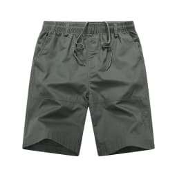 Summer Shorts Man 100% Cotton Lightweight Breathable Casual Fashion Short Pants Elastic Drawstring Outdoor Hiking Shorts