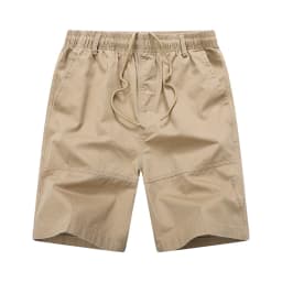 Summer Shorts Man 100% Cotton Lightweight Breathable Casual Fashion Short Pants Elastic Drawstring Outdoor Hiking Shorts