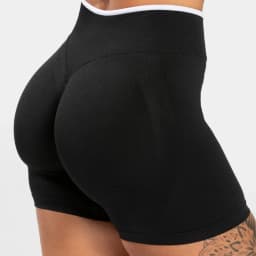 Seamless White Edge Color Block Yoga Shorts Women High Waist Butt Lifting Workout Gym Shorts Gym Running Wear Alone Leggings