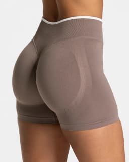 Seamless White Edge Color Block Yoga Shorts Women High Waist Butt Lifting Workout Gym Shorts Gym Running Wear Alone Leggings
