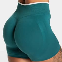 Seamless White Edge Color Block Yoga Shorts Women High Waist Butt Lifting Workout Gym Shorts Gym Running Wear Alone Leggings