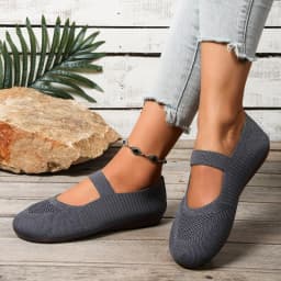 Women's Solid Color Breathable Comfortable Flat Shoes Spring Autumn New Fabric Mother's Shoes Non-slip Walking Shoes Large Size