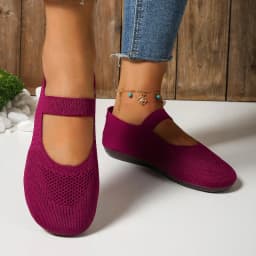 Women's Solid Color Breathable Comfortable Flat Shoes Spring Autumn New Fabric Mother's Shoes Non-slip Walking Shoes Large Size