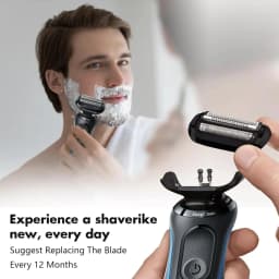 53B Replacement Head Compatible with Series 5/6 Electric Shaver Razor 5018s, 5020s, 5031s, 5050cs, 6020s, 6072cc,Black