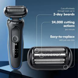53B Replacement Head Compatible with Series 5/6 Electric Shaver Razor 5018s, 5020s, 5031s, 5050cs, 6020s, 6072cc,Black