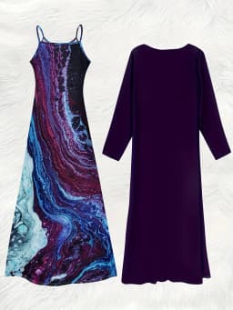 Women Long Sleeve Matching Dress Set Vacation Style Casual Two Piece Outfit Summer 2024 Trendy Coordinated Set Fashionable