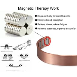 Vinterly Pure Copper Bracelets 15mm Matte Adjustable Open Cuff Bangles Health Energy High Magnet Jewelry Male Resizable Metal