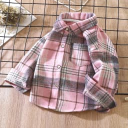 Boys' Sweatshirts Long Sleeve Autumn Plaid Shirt Children's Retro Color Matching Cardigan New Style Lapel Top Jacket for Girls