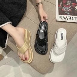 Summer Women's Flip Flop Platform Women Slippers Clip Toe Slip on Shoes Ladies Casaul Wedges Female Slides Sandalias 40