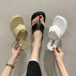 Summer Women's Flip Flop Platform Women Slippers Clip Toe Slip on Shoes Ladies Casaul Wedges Female Slides Sandalias 40