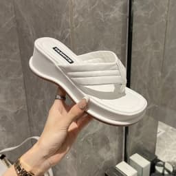 Summer Women's Flip Flop Platform Women Slippers Clip Toe Slip on Shoes Ladies Casaul Wedges Female Slides Sandalias 40