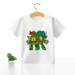 Nickelodeon Latest model Ninja Turtles cartoon anime cotton T-shirt for children in summer, cute and cool top